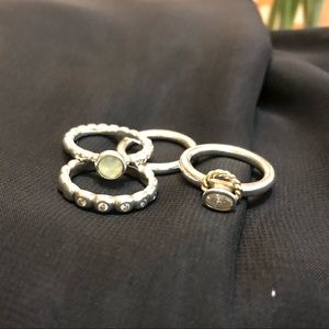 Three Pandora stackable rings